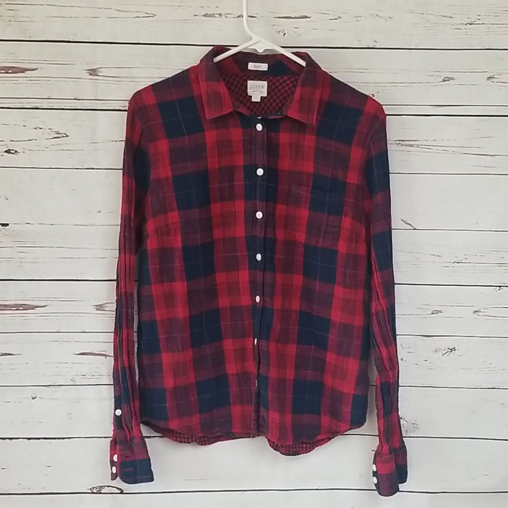 J. Crew classic-fit boy shirt in block plaid